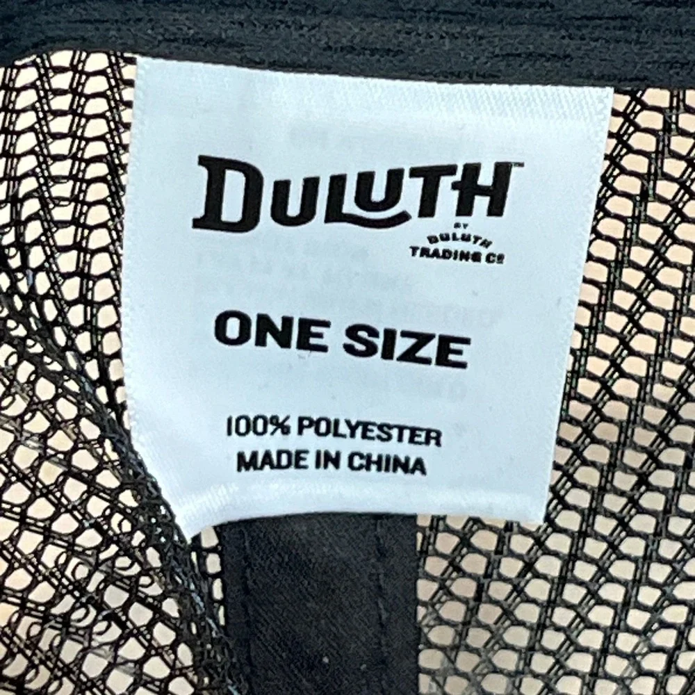 Duluth Trading NEW VIP Trucker Snapback Baseball Mesh Hat Black Beaver Graphic